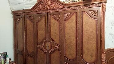 Yeni, 6 qapı, Siyirməli, Qəhvəyi, Taxta, Açılan, Düz dolab