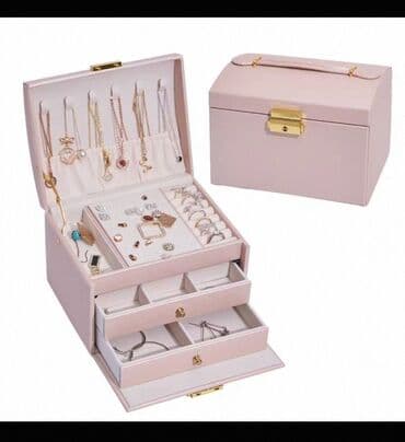 üzüklər üçün döşəkçələr: Zərgərlik qabı – çox bölməli, qutu tipli organizer - Rənglər: tünd — 8