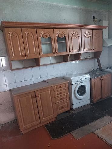 pol eskisi: Mətbəx mebel dəsti - Üst dolablar: 6 qapılı modul, ortada 2 şüşəli — 1