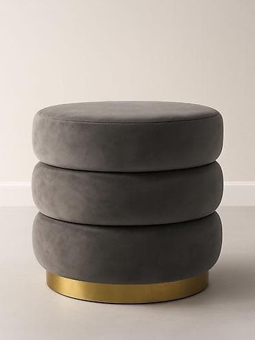 yataq mebileri: Pufik oturacaq, Vеlur parça, rəng - Boz — 5