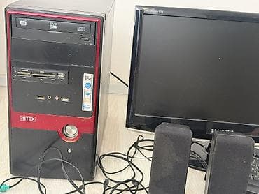 Masaüstü kopyuter. Intex sistem bloku + Samsung monitor + kolonka + — 3