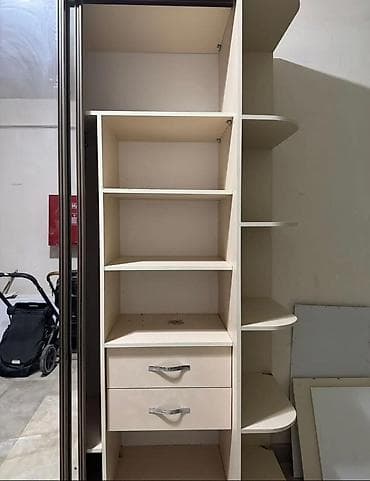 künc dolab: 2 qapılı, Güzgülü, Bej, Kupe, Düz dolab — 2