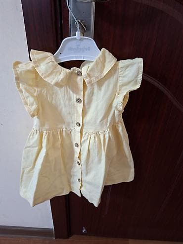 Bebelinno Baby Collection qız uşaq üçün yay donu - Rəng: açıq sarı - — 2