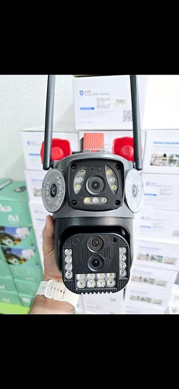 lil solid dual: Wifi 3 kamera ptz 360° smart + 64gb V380 Smart WiFi Camera – açıq və — 2