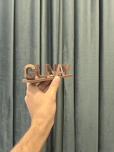 bak: 3D çap ilə hazırlanmış fərdi yazı dekoru - Dizayn: altlıq üzərində — 4