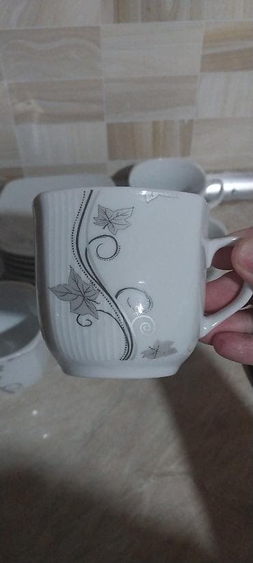 turski cajnik cena: Çay dəsti, rəng - Ağ, Farfor, 6 nəfərlik, Türkiyə — 2