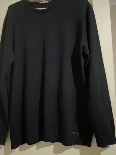 женские длинные майки: Мужской свитер, XL, цвет - Черный — 3