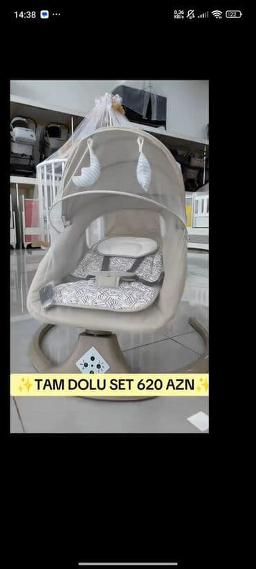 Qida məhsulları: Oğlan və qız üçün, Beşik, Yellənmə mexanizm ilə — 1