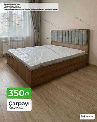 intex matras: Çarpayı – 160×200 sm - Mexanizm: açılan, bazalı (sandıq hissə ilə) - — 1