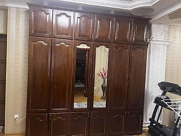 paltar isqafi: İşlənmiş, 6 qapı, Güzgülü, Qəhvəyi, Taxta, Açılan, Düz dolab — 3