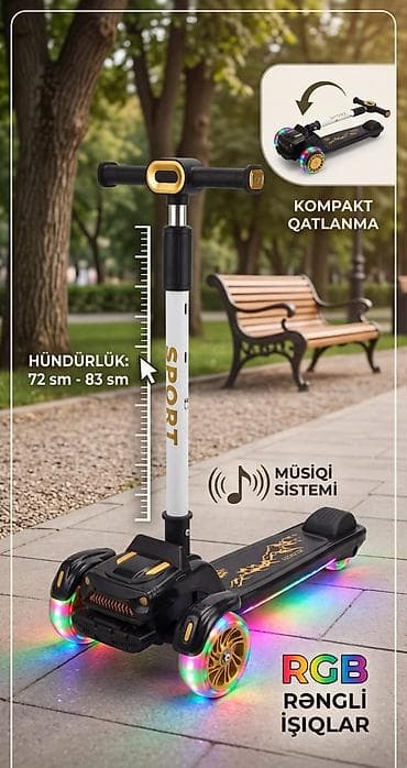 Самокаты: Uşaq samokatı – təhlükəsiz, funksional və əyləncəli! - Hündürlük — 3