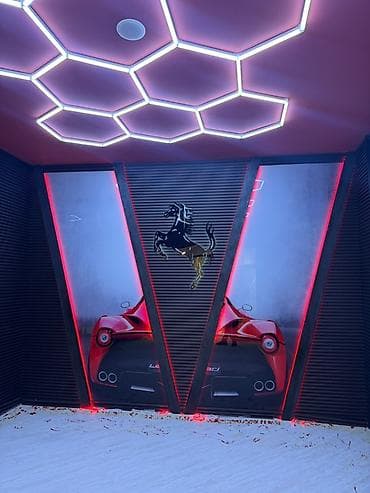 LED işıqlandırmalı dekorativ interyer paneli - Divar üçün 3 hissəli — 1