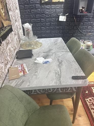 metbext stulu: Mətbəx üçün, Dördbucaq masa, 4 stul — 5