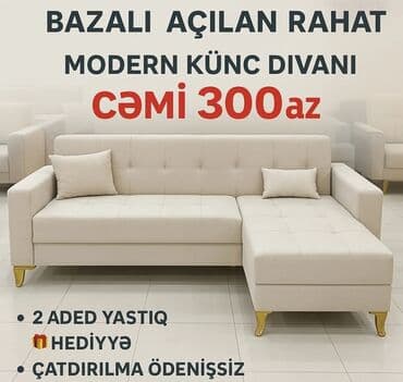 divan kreslo kreditle: Künc divan, Yeni, Açılan, Bazalı, Parça, Şəhərdaxili pulsuz çatdırılma — 1