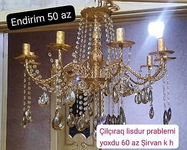 Çılçıraq, 6 lampa, Metal
