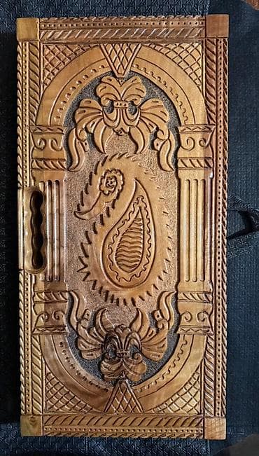 Əl işı – taxta nərd taxtası - Material: tam taxta (bərk ağac) — 2