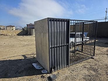 dok it: Metal karkaslı İt yuvası, Daxma. Möhkəm material qalın armaturlarla - — 4