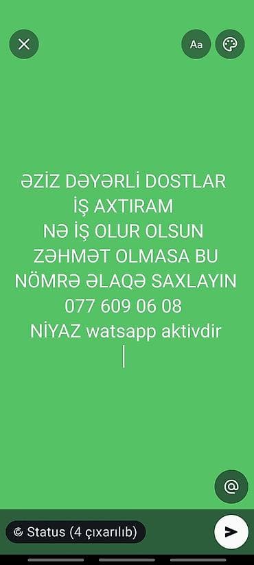 baxca isi: Xidmət: Müxtəlif sahələrdə işçi axtaranlar üçün etibarlı əməkdaş — 1