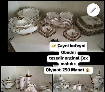 saatlar type 1: Nahar dəsti, rəng - Ağ, Farfor, Çexiya — 1