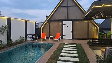 qusarda kiraye ev: Bağ evi kirayə verilir, Mərdəkan Mərdəkanda yerləşən isti, hovuzlu bağ — 1