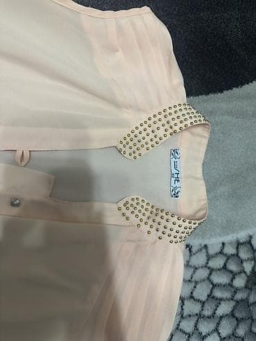 mayka modelleri: Qolsuz qadın bluzası - Rəng: Açıq şaftalı (pudra tonları) - Parça — 3