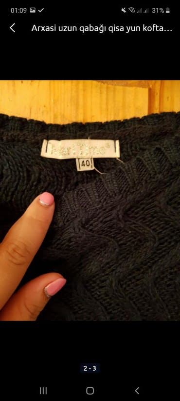 yun koftalar: Arxasi uzun qabağı qisa yun kofta əla vəzi̇yyətdədi̇ — 1