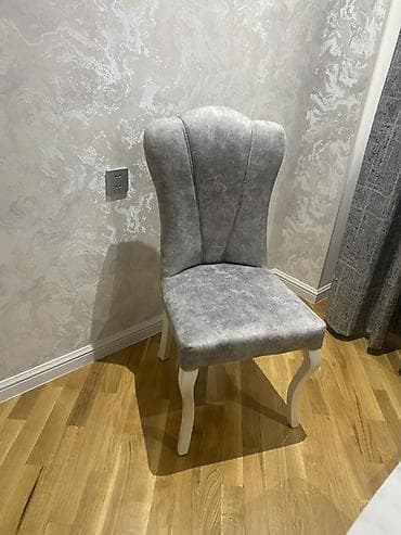 kuxna bebeli: Mətbəx üçün, Qatlanmayan, rəng - Boz Stul — 1