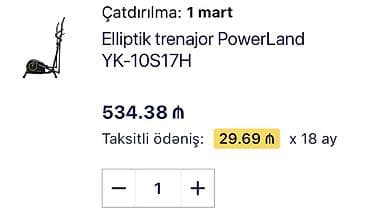Velosiped aksesuarları: Powerland elliptik trenajor Yeni kimidir, çox az istifadə olunub — 6