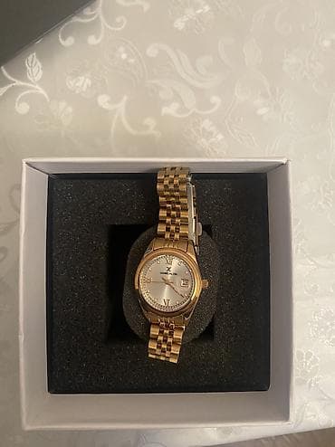 electron saatlar: Qızılı rəngli MELKLEN brendli qol saatı - Korpus və qolbaq — 1