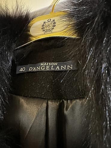 brend geyim: Qışlıq qadın palto – təbii pesets xəz ilə Brend: Maison D’Angelann — 2