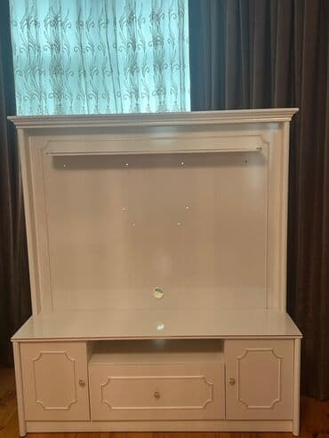 kitab refi satilir: Б/у, Прямой ТВ стенд, С полками, Деревянный, Азербайджан — 2