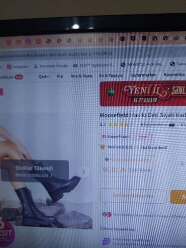 qiz ucun botlar: Ölçü: 39, rəng - Qara, Yeni — 7