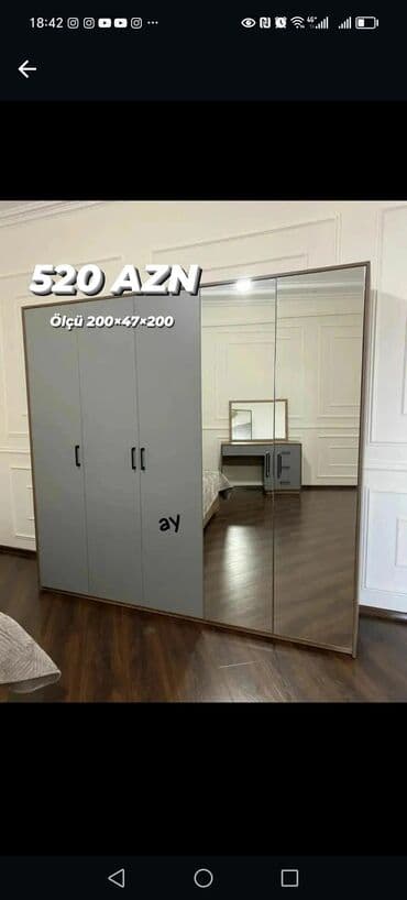 kupe şkaf: Yeni, Kupe, 5 qapı Düz dolab, Dolab-asılqan, Azərbaycan — 17