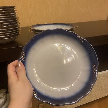 süfre bezemek: Boşqablar, rəng - Mavi, Farfor — 2