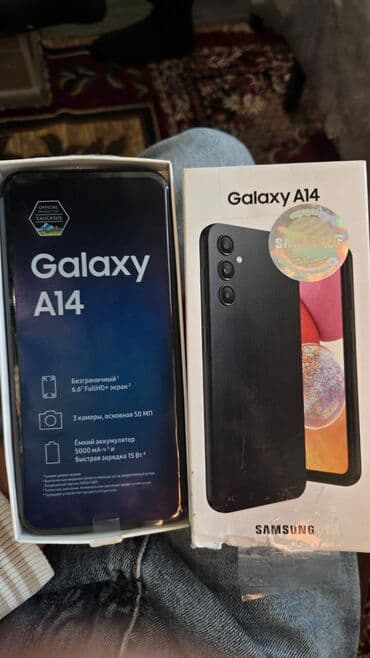 Samsung Galaxy A14, 128 GB, rəng - Qara, Barmaq izi, Face ID lalafo.az -da Samsung Galaxy A14, 128 GB, rəng - Qara, Barmaq izi, Face ID