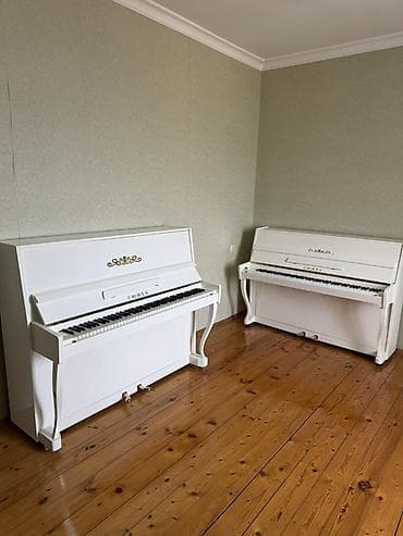 Синтезаторы: Ağ rəngli və Qəhvəyi akustik pianinolar – klassik dizaynlı, laklı — 5