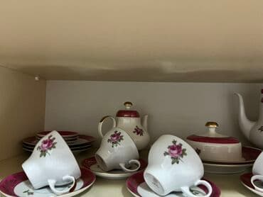 Çay dəsti, rəng - Ağ, Farfor