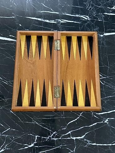 nerd taxta satisi: Təmiz əl işi olan taxtadan düzeldilmiş şaşki/nərd dəsti – 2-si 1-də — 2