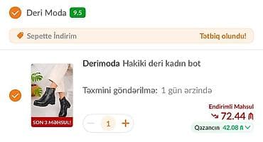 ayaqq: Derimod, Ölçü: 40, rəng - Qara, Yeni — 6