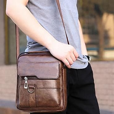 dəri geyim: WEIXIER kişi çiyin çantası - Material: dəri görünümlü yüksək — 2