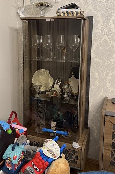 Şüşəli vitrin dolabı