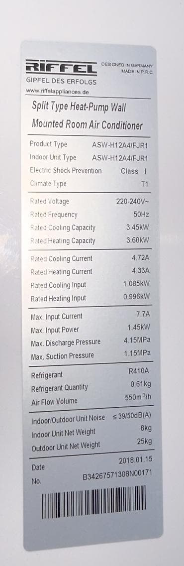 Elektronika: Riffel 40-45 kv kondisioner.Qazı içindedir.İdeal veziyyetdedir — 2