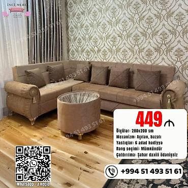 berber kreslo: Yeni, Künc divan, Pufik, Bazalı, Açılan — 1