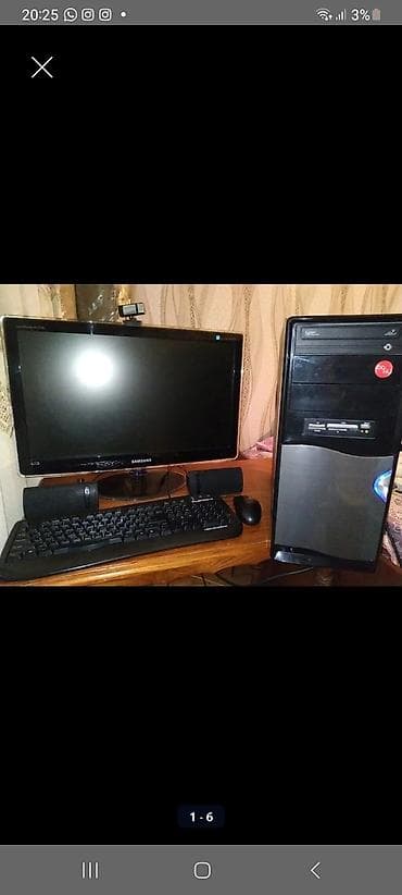 Masaüstü kompüterlər və iş stansiyaları: Stolüstü kompüter dəsti, işlək vəziyyətdədir Sistem blok -	Gigabyte — 1