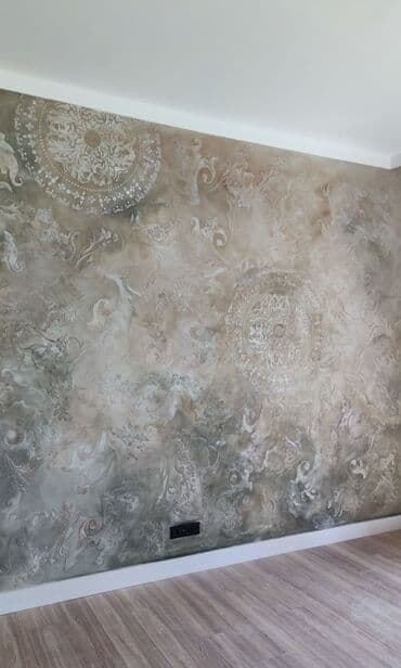 снежок декоративная штукатурка: Xüsusi dekorativ divar boyası və relyef panelləri – Şərq naxışlı — 6