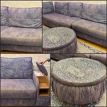 Divan və masa dəstləri: Künc divan, Qonaq otağı üçün, Açılmayan — 1