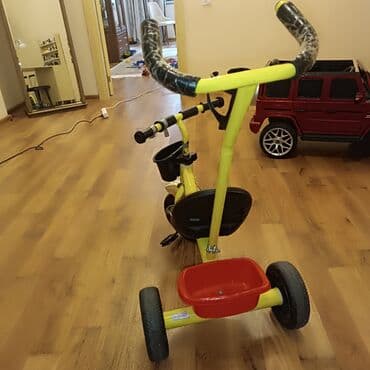 детские машинки на педалях: Uşaq üçtəkərli velosipedi – sarı rəng, “Sport” yazılı model — 4