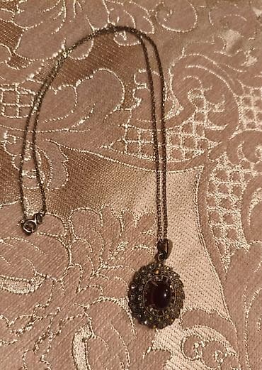 Boyunbağılar: Gumuş 925 .Antik üslubda kulonlu boyunbağı - Zəncir: incə metal — 1