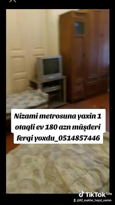 40 kv. m, 1 otaqlı, Qaz, İşıq, Su