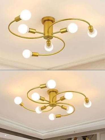 divar dekor: Led Çılçıraq, 4 və daha çox lampa, Metal — 3